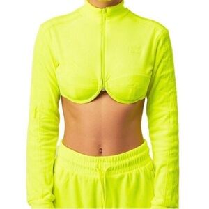 Jeremy Scott X Adidas Originals ‘DIP’ Collection Yellow Velour Track Suit Top